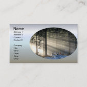 Zonnestraal door bos in de winter visitekaartje (Voorkant)