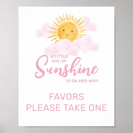 Zonnestraal Favor teken Poster (Voorkant)