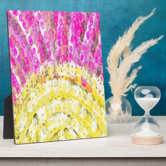 Zonnestraal in geel en in Fuchsia Fotoplaat (Zijkant)