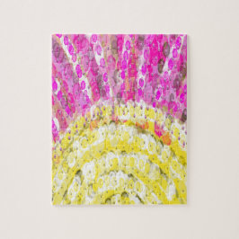 Zonnestraal in geel en in Fuchsia Legpuzzel