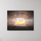 zonnestraal in tunnel canvas afdruk (Voorkant)