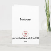 Zonnestraal Kaart (Achterkant)