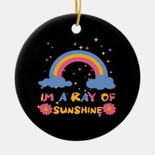 zonnestraal keramisch ornament (Voorkant)