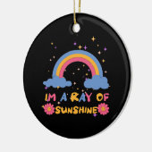 zonnestraal keramisch ornament (Links)