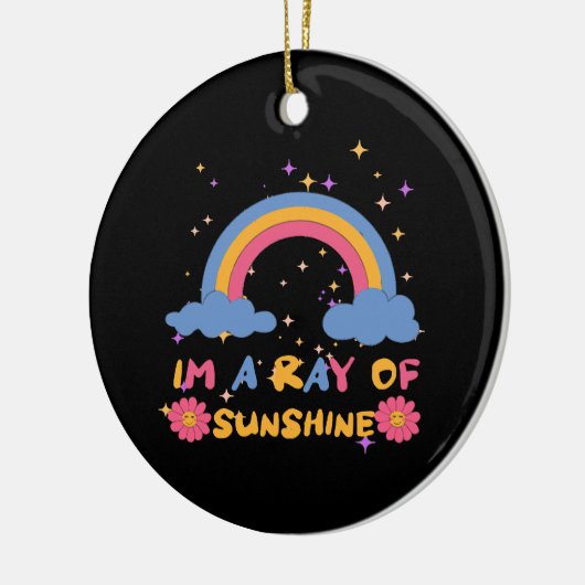 zonnestraal keramisch ornament (Links)