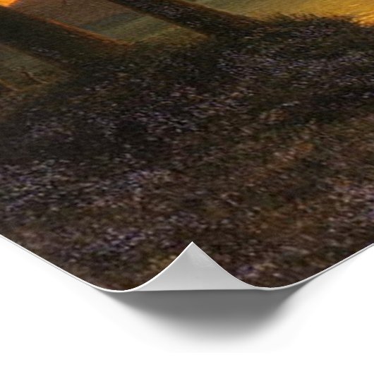 Zonnestraal over de rivier poster (Hoek)