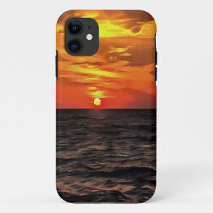Zonnestraal over het landschapsschilderwerk in de Case-Mate iPhone case