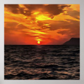 Zonnestraal over het landschapsschilderwerk in de poster (Voorkant)