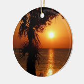 Zonnestraal over het warme water keramisch ornament (Links)