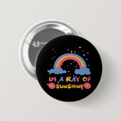 Zonnestraal Ronde Button 5,7 Cm (Voorkant /achterkant)