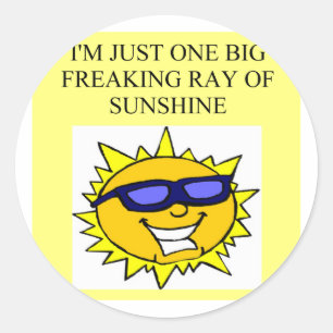 zonnestraal ronde sticker