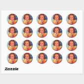 zonnestraal ronde sticker (Vel)