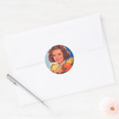 zonnestraal ronde sticker (Envelop)