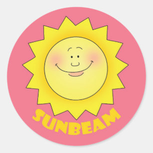 zonnestraal ronde sticker