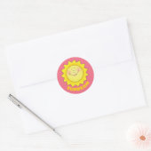 zonnestraal ronde sticker (Envelop)