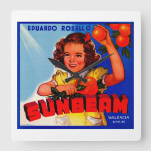 zonnestraal vierkante klok