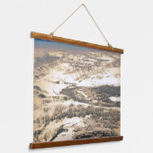 Zonnestraal voor de Atlantische Oceaan Hangend Wandkleed (Gebogen)