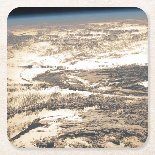 Zonnestraal voor de Atlantische Oceaan Kartonnen Onderzetters (Voorkant)