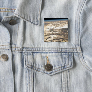 Zonnestraal voor de Atlantische Oceaan Vierkante Button 5,1 Cm