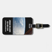 zonnestraal voor de kust van de stille oceaan bagagelabel (Voorkant horizontaal)