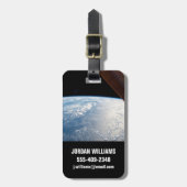 zonnestraal voor de kust van de stille oceaan bagagelabel (Voorkant verticaal)