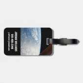 zonnestraal voor de kust van de stille oceaan bagagelabel (Achterkant horizontaal)