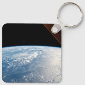 zonnestraal voor de kust van de stille oceaan sleutelhanger (Achterkant)