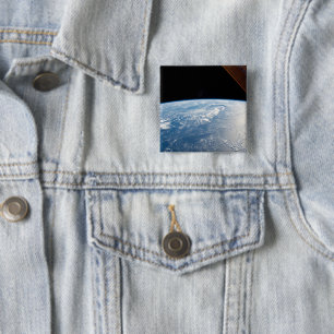 zonnestraal voor de kust van de stille oceaan vierkante button 5,1 cm