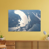 Zonnestraal voor Lake Michigan Canvas Afdruk (Insitu (Woonkamer))