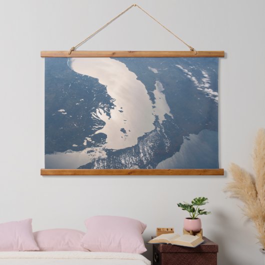 Zonnestraal voor Lake Michigan Hangend Wandkleed (Slaapkamer)