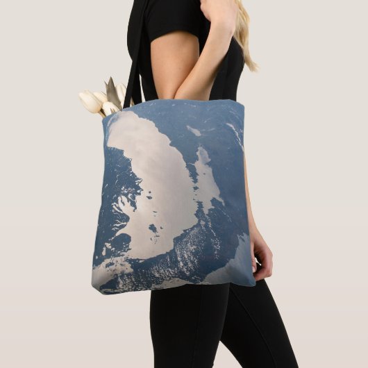 Zonnestraal voor Lake Michigan Tote Bag (Dichtbij)