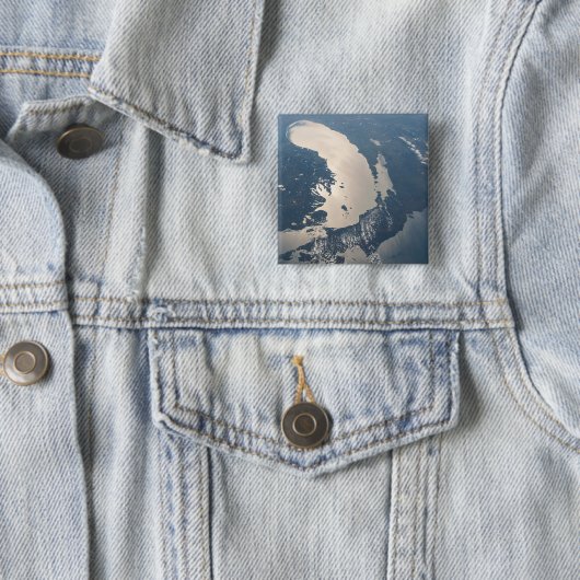 Zonnestraal voor Lake Michigan Vierkante Button 5,1 Cm (In situ)