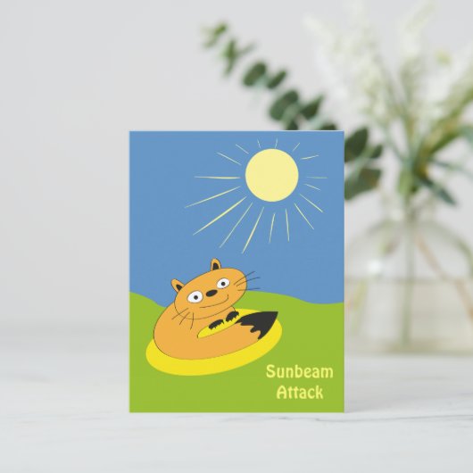 zonnestraalaanval briefkaart (Staand voorkant)