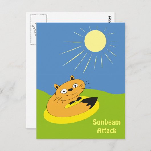 zonnestraalaanval briefkaart (Voorkant / Achterkant)