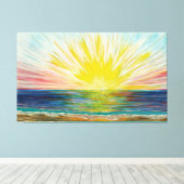 Zonnestraalreflecties Canvas Afdruk (Insitu (Houten vloer))