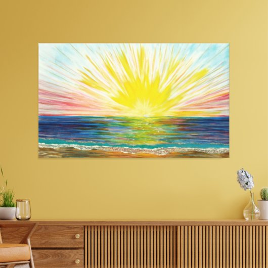 Zonnestraalreflecties Canvas Afdruk (Insitu (Woonkamer))