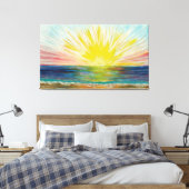 Zonnestraalreflecties Canvas Afdruk (Insitu (Slaapkamer))