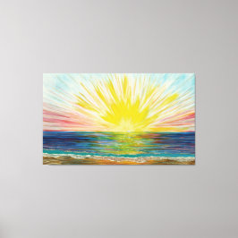 Zonnestraalreflecties Canvas Afdruk
