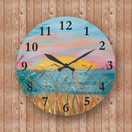 Zonnestrale wandklok rond (groot)