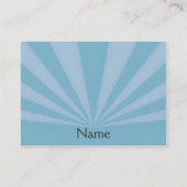 Zonnestralen Blauwgroen blauw Visitekaartje (Achterkant)