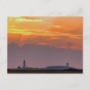Zonnestralen boven Happisburgh Briefkaart