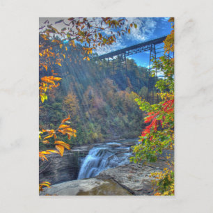 Zonnestralen boven het Herfst Briefkaart