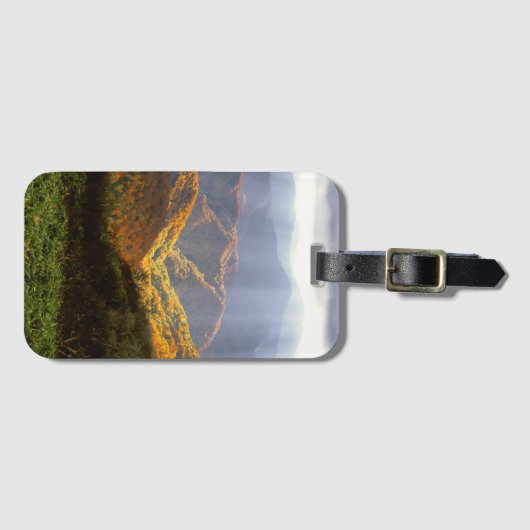 Zonnestralen boven het Shirakami-Sanchi-gebergte Bagagelabel (Voorkant (horizontaal))