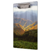 Zonnestralen boven het Shirakami-Sanchi-gebergte Klembord (Links)