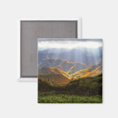 Zonnestralen boven het Shirakami-Sanchi-gebergte Magneet (Voorkant / Achterkant)