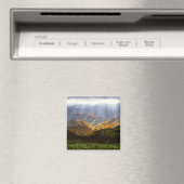 Zonnestralen boven het Shirakami-Sanchi-gebergte Magneet (Insitu (Vaatwasser))