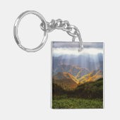 Zonnestralen boven het Shirakami-Sanchi-gebergte Sleutelhanger (Voorkant Links)