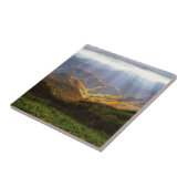 Zonnestralen boven het Shirakami-Sanchi-gebergte Tegeltje (Zijkant)