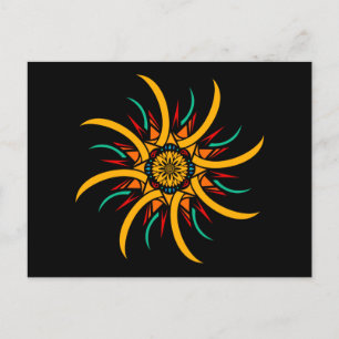 zonnestralen briefkaart