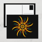 zonnestralen briefkaart (Voorkant / Achterkant)